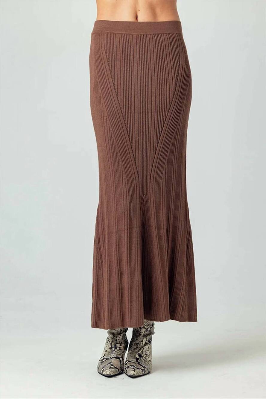 NEW SUNDAYS sana skirt in hickory
